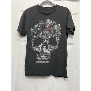 Walking Dead Shirt Mens Medium Negan Rick Michonne Daryl Skull Goth Retro READ